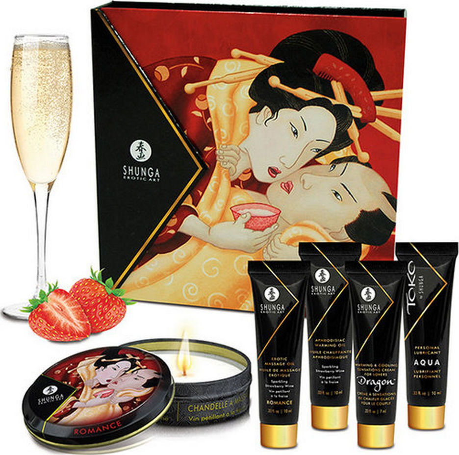 Set Cadou Shunga Geisha Secret Luxury - Strawberry Wine