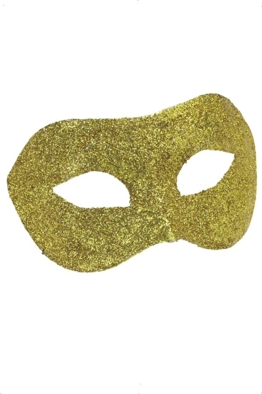 Masca Aurie cu Sclipici
