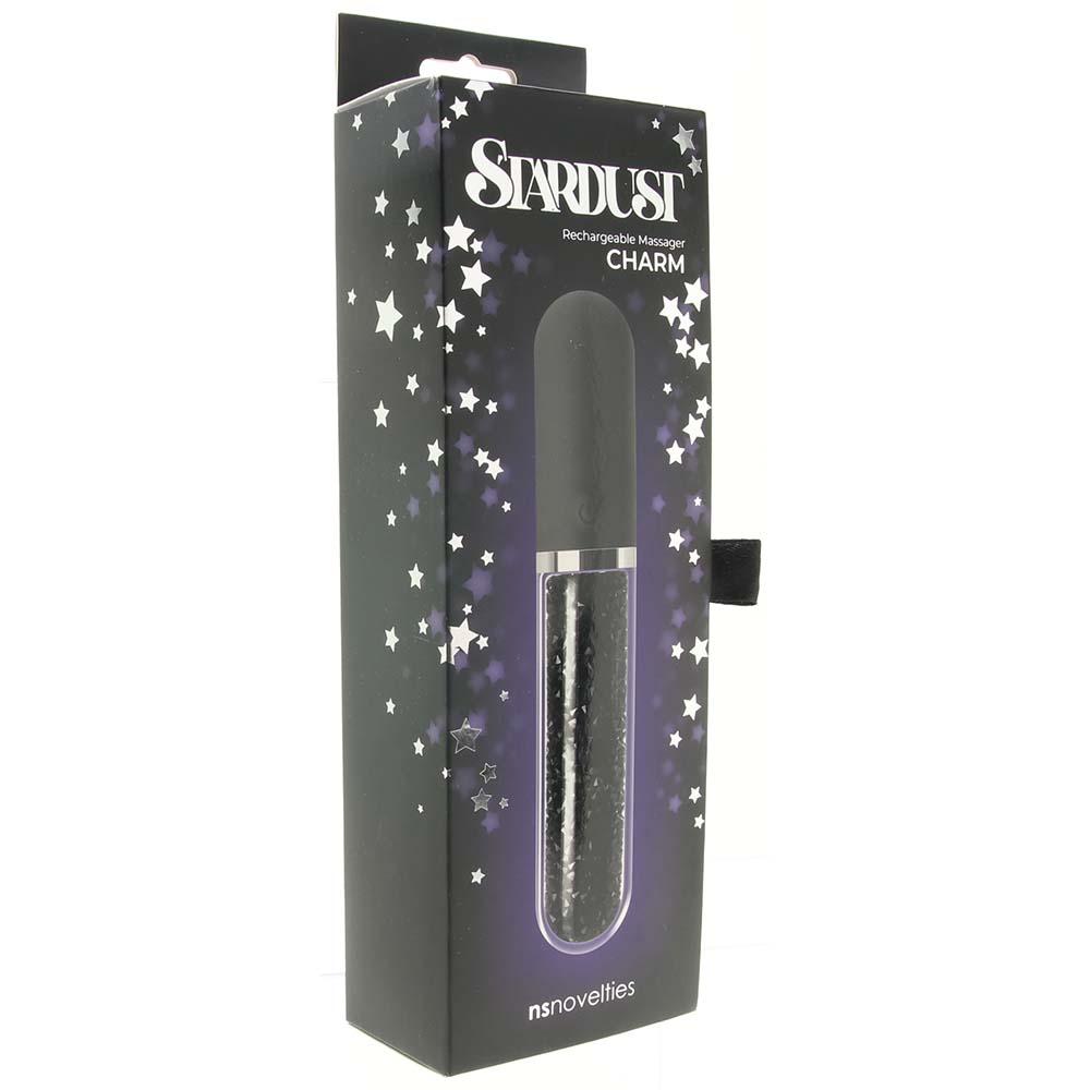 Vibrator Stardust Charm 10 Moduri Vibratii Silicon&Sticla USB Negru 16 cm