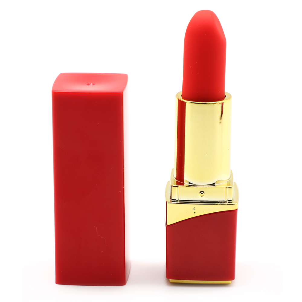 Vibrator Lipstick Naughty Secret 10 Moduri Vibratii Silicon USB Rosu Mokko Toys