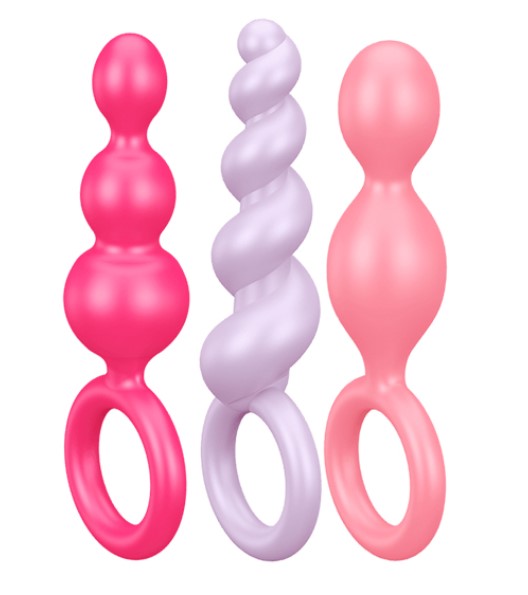 Bile Anale - Set 3 Dopuri Anale Satisfyer Silicone Mix Culori, Erotic24.ro