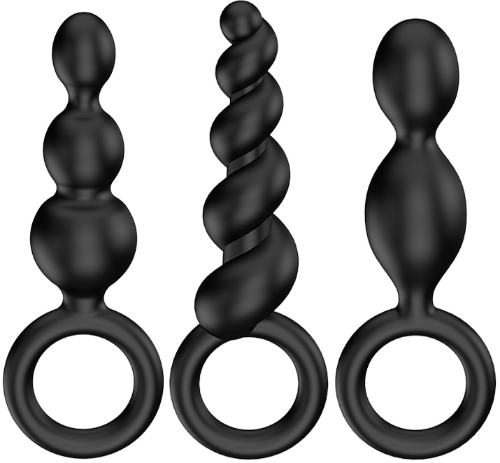 Bile Anale - Set 3 Dopuri Anale Satisfyer Silicone Black, Erotic24.ro