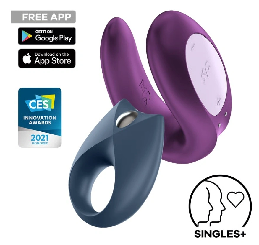 Vibratoare Cuplu - Set Jucarii Partner Box 1-Double Joy si Royal One, Control APP, Silicon, USB, Erotic24.ro