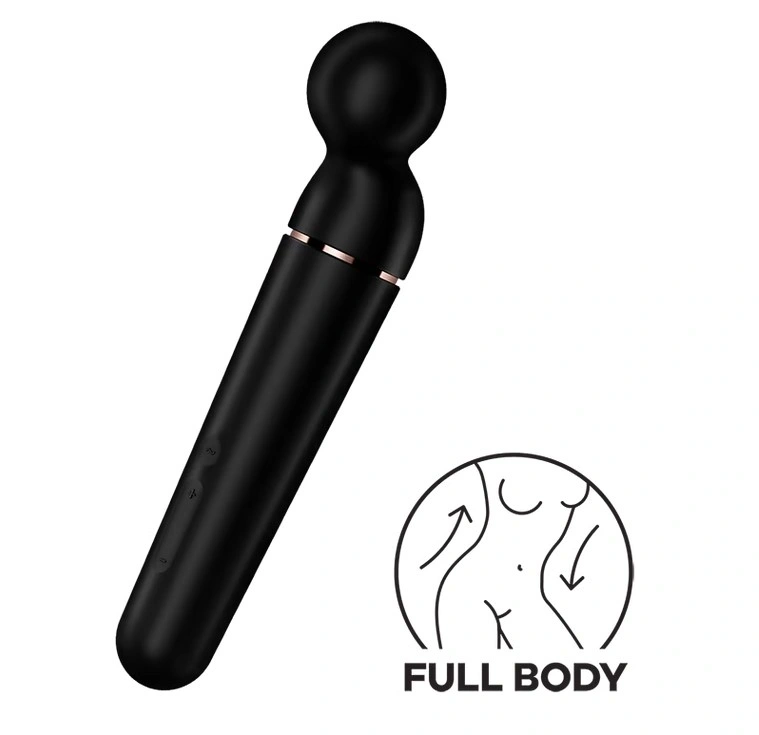 Vibratoare Clitoris - Vibrator Planet Wand-er, 60 Combinatii Stimulatoare, Silicon, USB, Negru, Erotic24.ro
