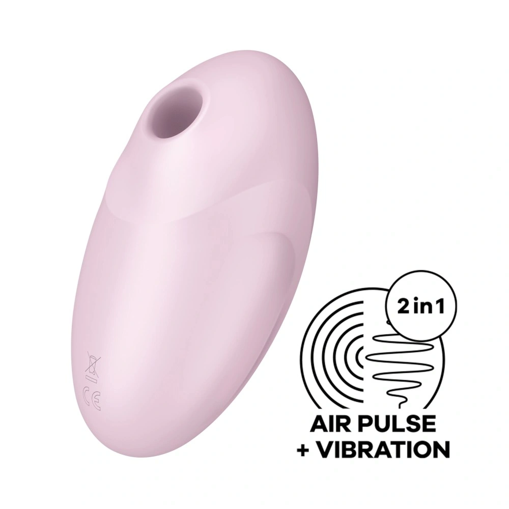 Vibratoare Clitoris - Stimulator Clitoris Vulva Lover 3 Air Pulse+Vibration, Silicon, USB, Roz, Erotic24.ro