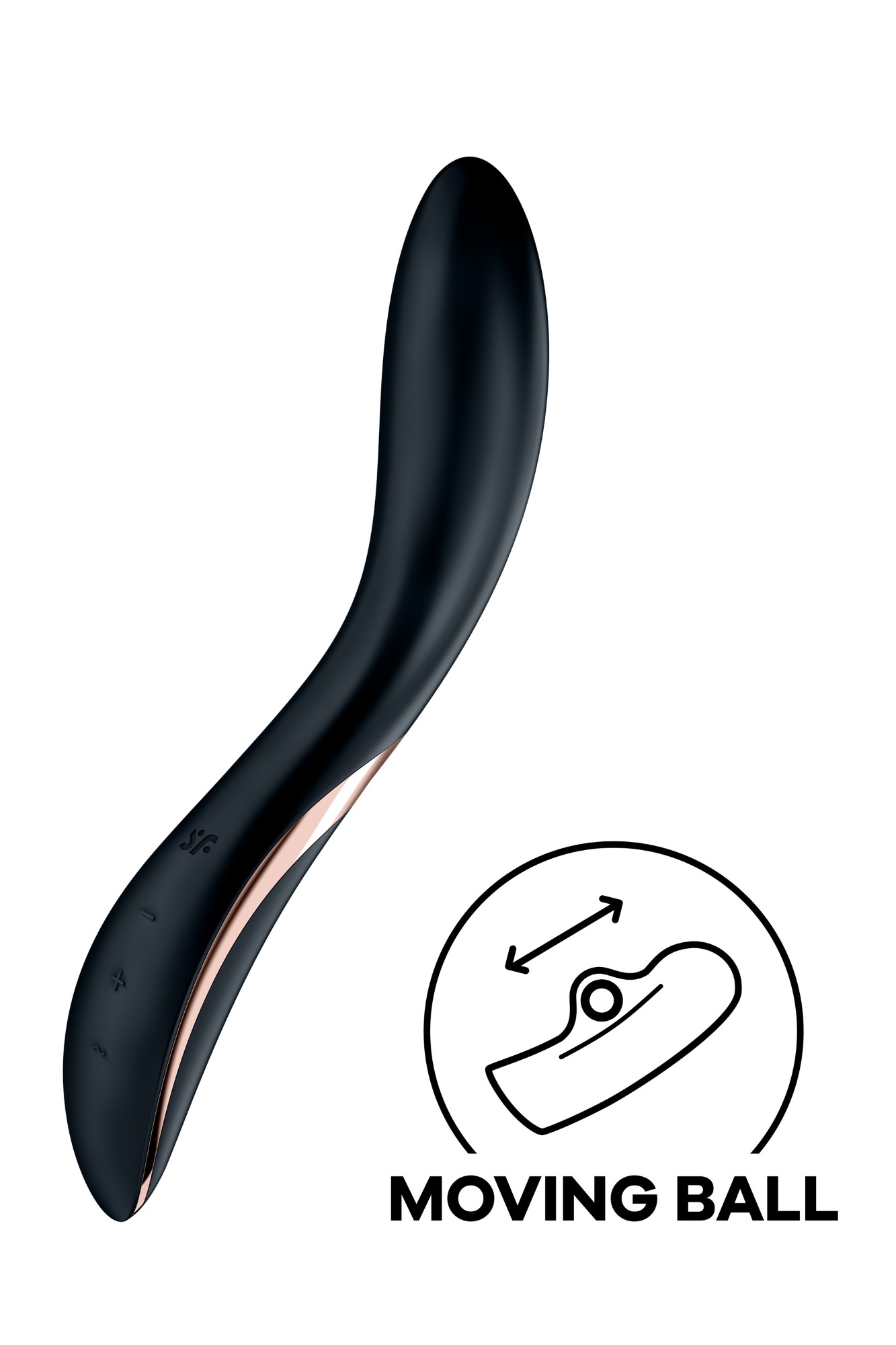 Vibratoare Clasice - Vibrator Rrrolling Explosion G-Spot, Silicon, USB, Negru, 22 cm, Erotic24.ro