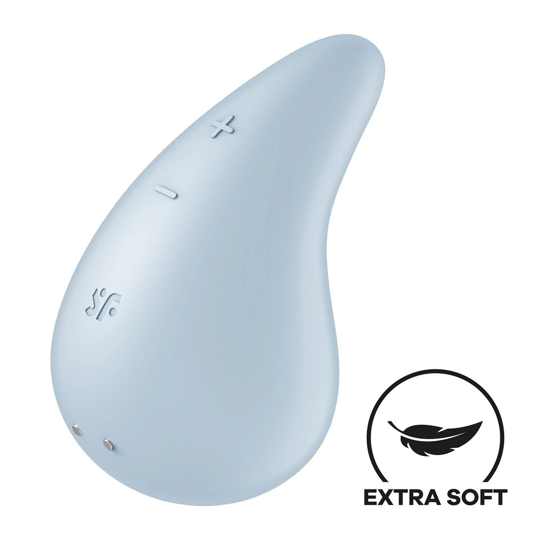 Vibratoare Clitoris - Vibrator Dew Drop, 12 Moduri Vibratii, Silicon, USB, Albastru, Erotic24.ro