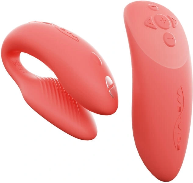 Vibratoare de Lux - Vibrator pentru Cupluri Chorus We Vibe, Bluetooth Control, Mobile App, Silicon, USB, Coral, Erotic24.ro
