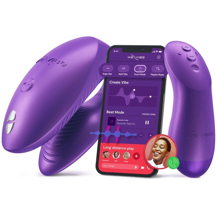Vibratoare Cuplu - Vibrator pentru Cuplu Chorus Pro, We-Vibe App, Bluetooth Control, Cosmic Purple, Erotic24.ro