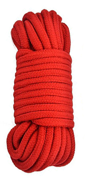 Soft Bondage - Sfoara Bondage Rope 10 m, Rosu, Passion Labs, Erotic24.ro