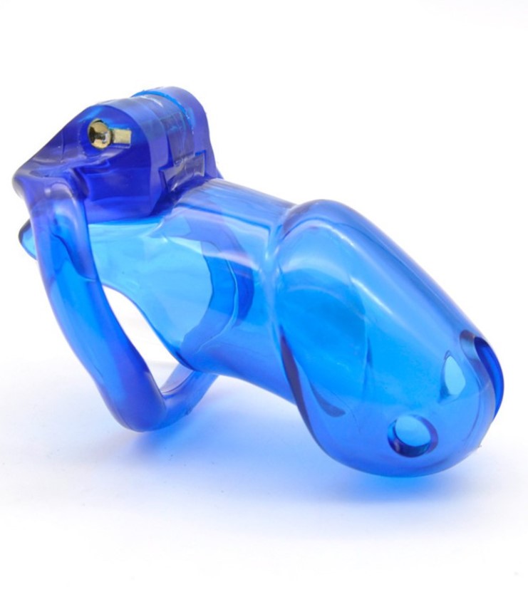 Hard Bondage - Cusca de Castitate Cock Trainer Hard Plastic Albastru Passion Labs, Erotic24.ro