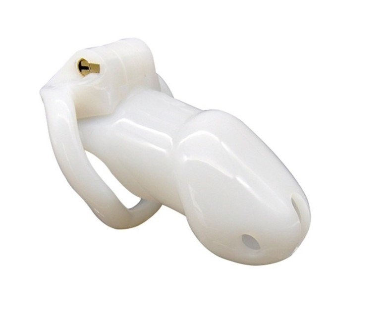 Hard Bondage - Cusca de Castitate Cock Trainer Hard Plastic Alb Passion Labs, Erotic24.ro