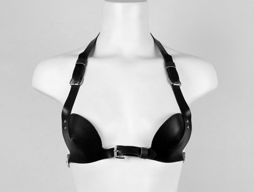 Sutiene - Sutien Sexy din Piele Ecologica, Negru, S-L, JGF Lingerie, Erotic24.ro