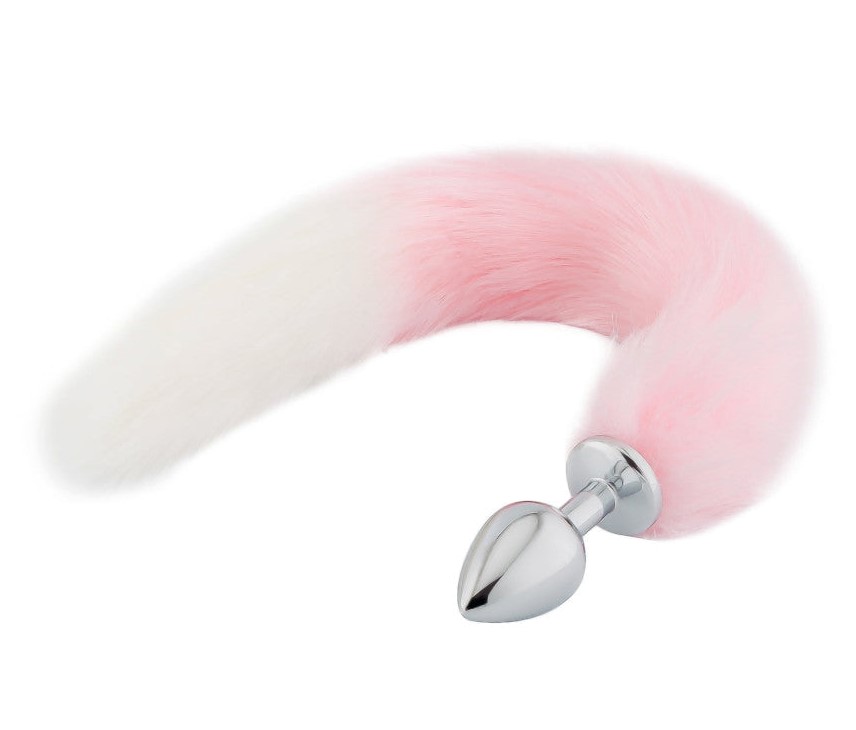 Role Play - Dop Anal cu Coada Lunga, Roz/Alb, Passion Labs, Erotic24.ro