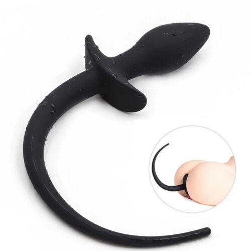 Role Play - Dop Anal cu Codita Kinky Tail Plug, Silicon, Negru, Mokko Toys, Simply Fun, Erotic24.ro