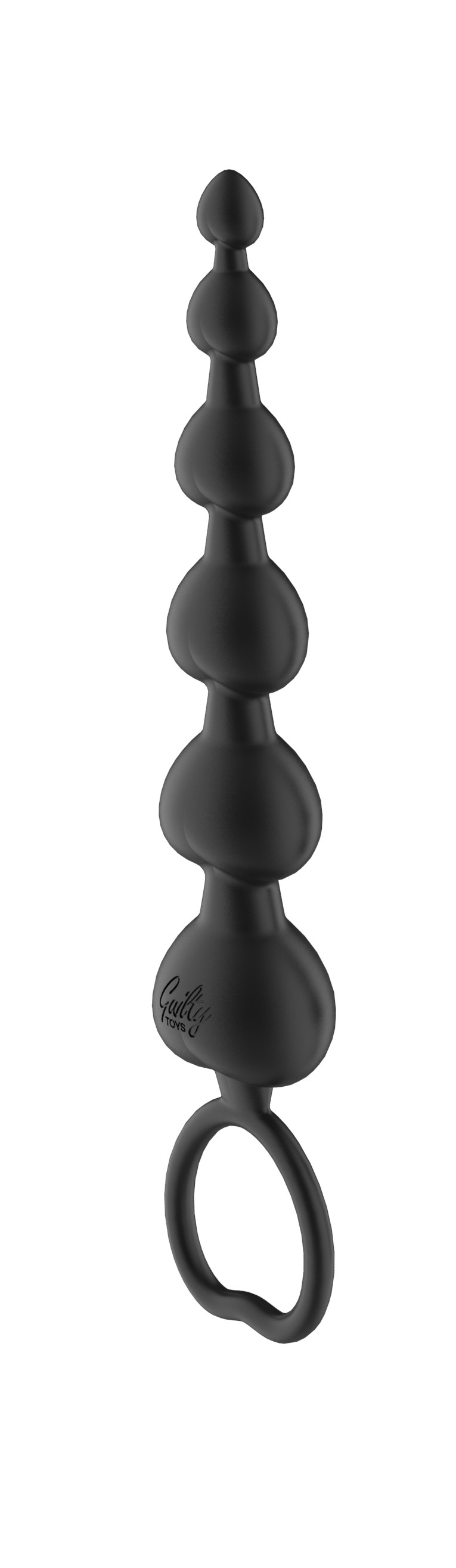 Bile Anale - Bile Anale Emotion, Silicon, Negru, 19 cm, Guilty Toys, Backdoor Pleasure, Erotic24.ro