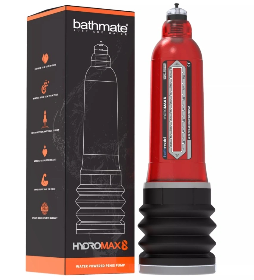 Jucarii Sexuale Barbati - Pompa Marire Penis HYDROMAX8 Bathmate, Rosu, Erotic24.ro