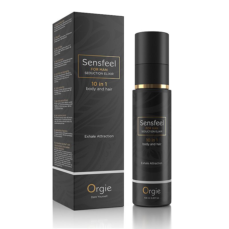 Afrodisiace - Lotiune 10 in 1 Sensfeel Seduction Elixir pentru Barbati Corp si Par 100 ml, Erotic24.ro