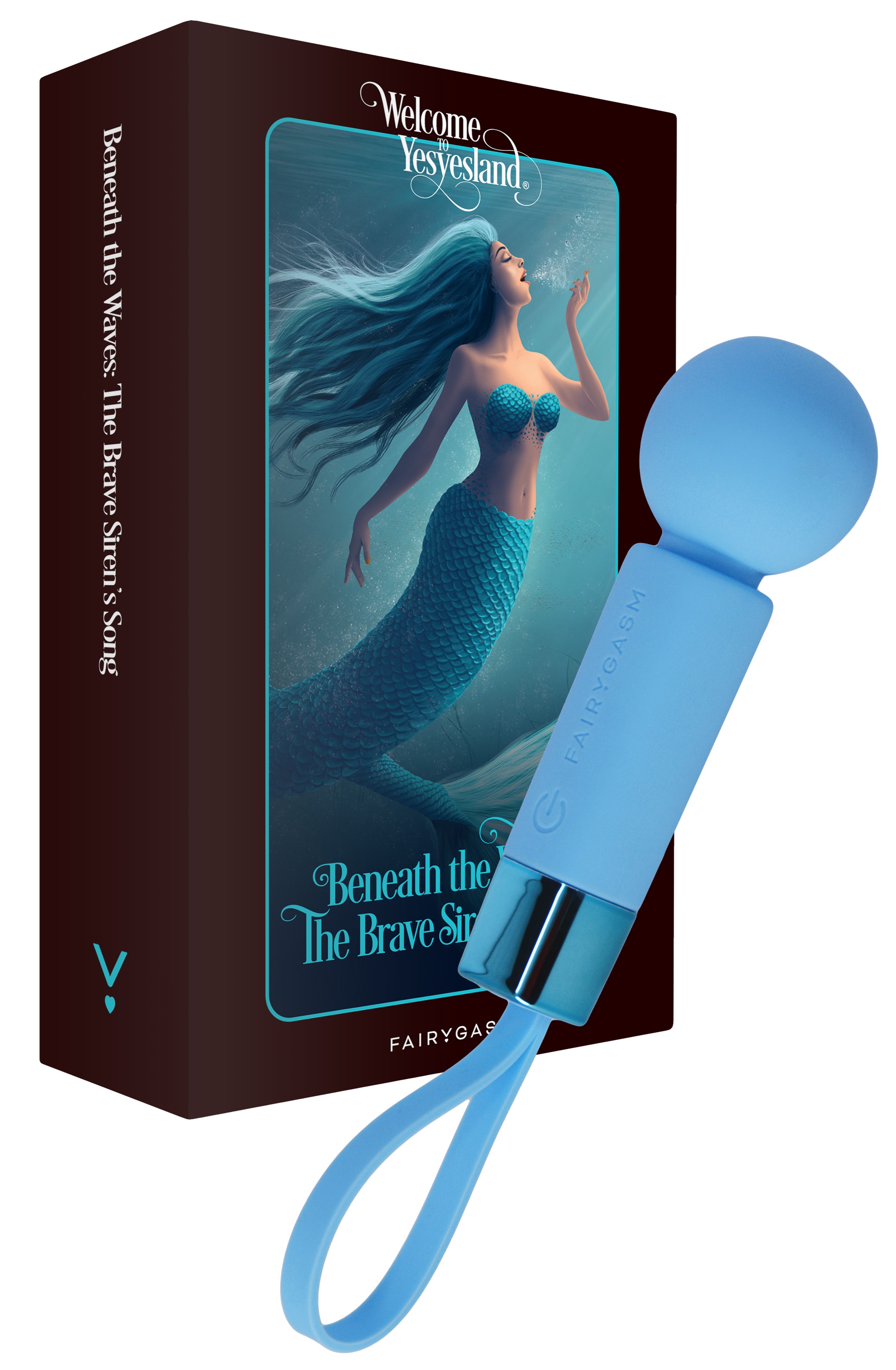 Mini Vibrator - Mini Wand Pearlstasy FairyGasm, 8 Moduri Vibratii, Silicon, USB, IPX7, Albastru, 11 cm, Erotic24.ro
