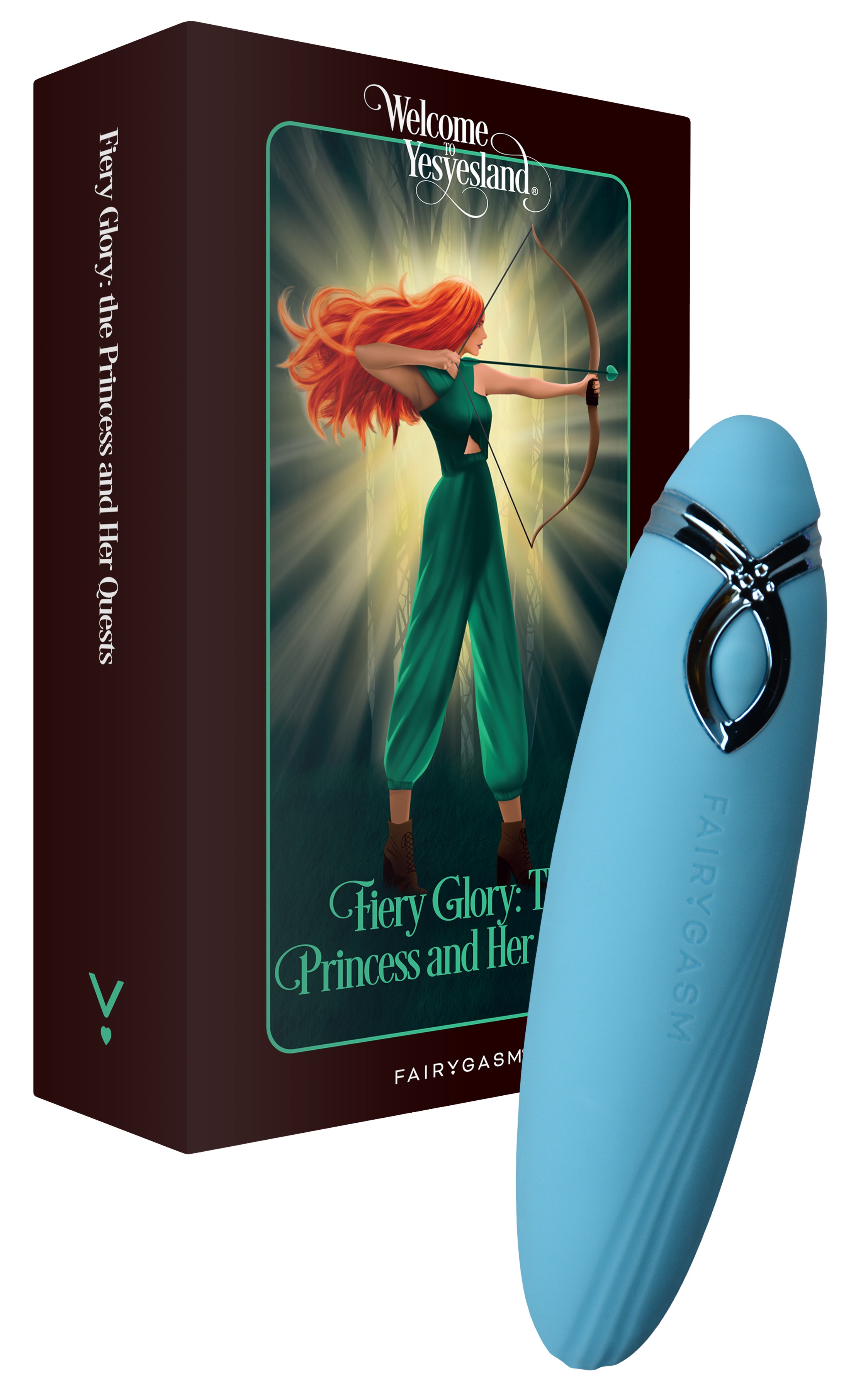 Mini Vibrator - Vibrator PleasureArrow FairyGasm, 9 Moduri Vibratii, Silicon, USB, Albastru, 11.5 cm, Erotic24.ro