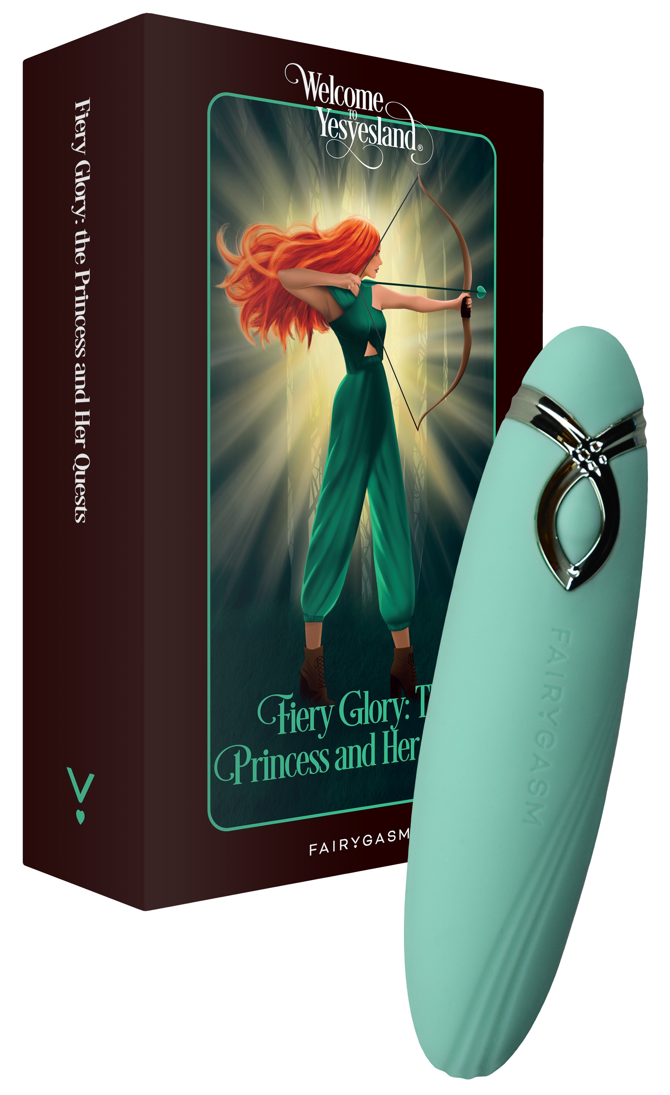 Mini Vibrator - Vibrator PleasureArrow FairyGasm, 9 Moduri Vibratii, Silicon, USB, Verde, 11.5 cm, Erotic24.ro