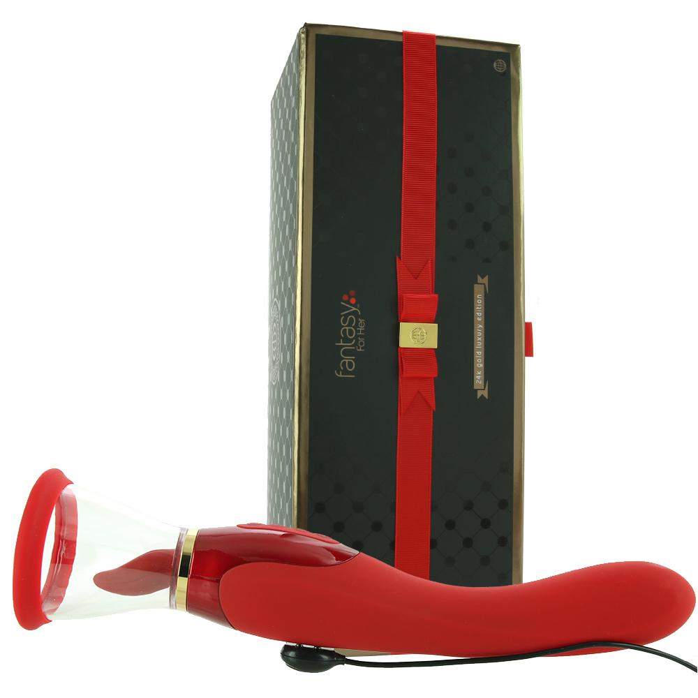 Jucarii Sexuale Femei - Stimulator Fantasy For Her Ultimate Pleasure 24K Gold Licking&Sucking&Vibrating, Erotic24.ro