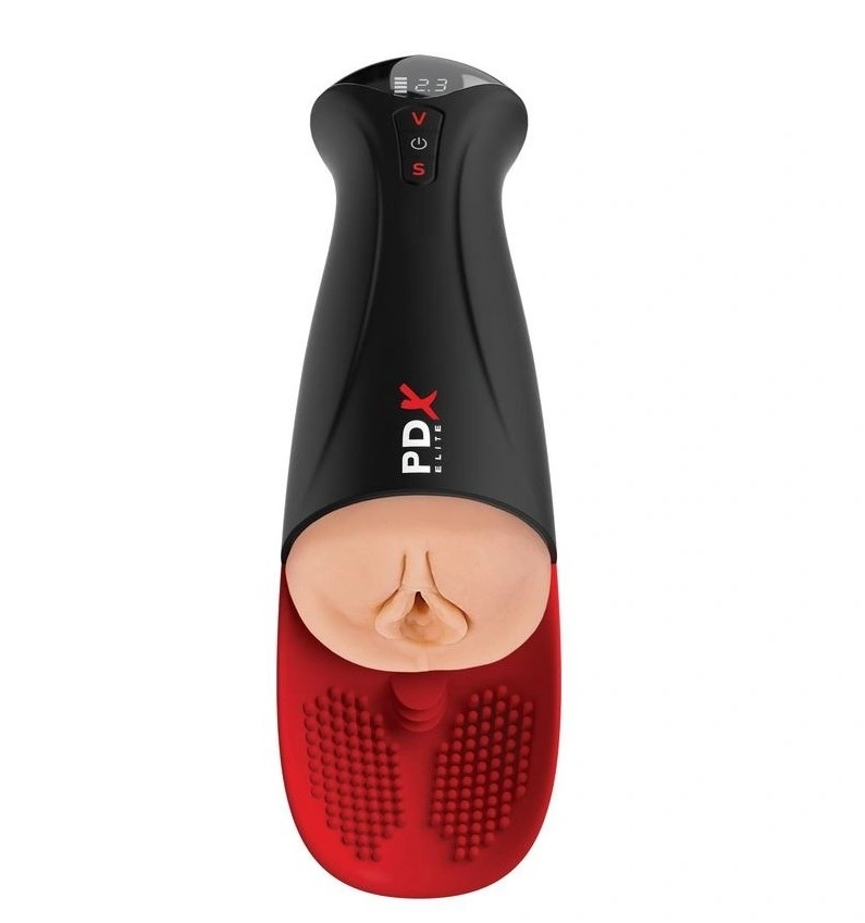 Masturbatoare - Masturbator Vagin Fuck-O-Matic Pro XL, 5 Moduri Vibratie, 5 Moduri Suctiune, Natural, 35 cm, Erotic24.ro