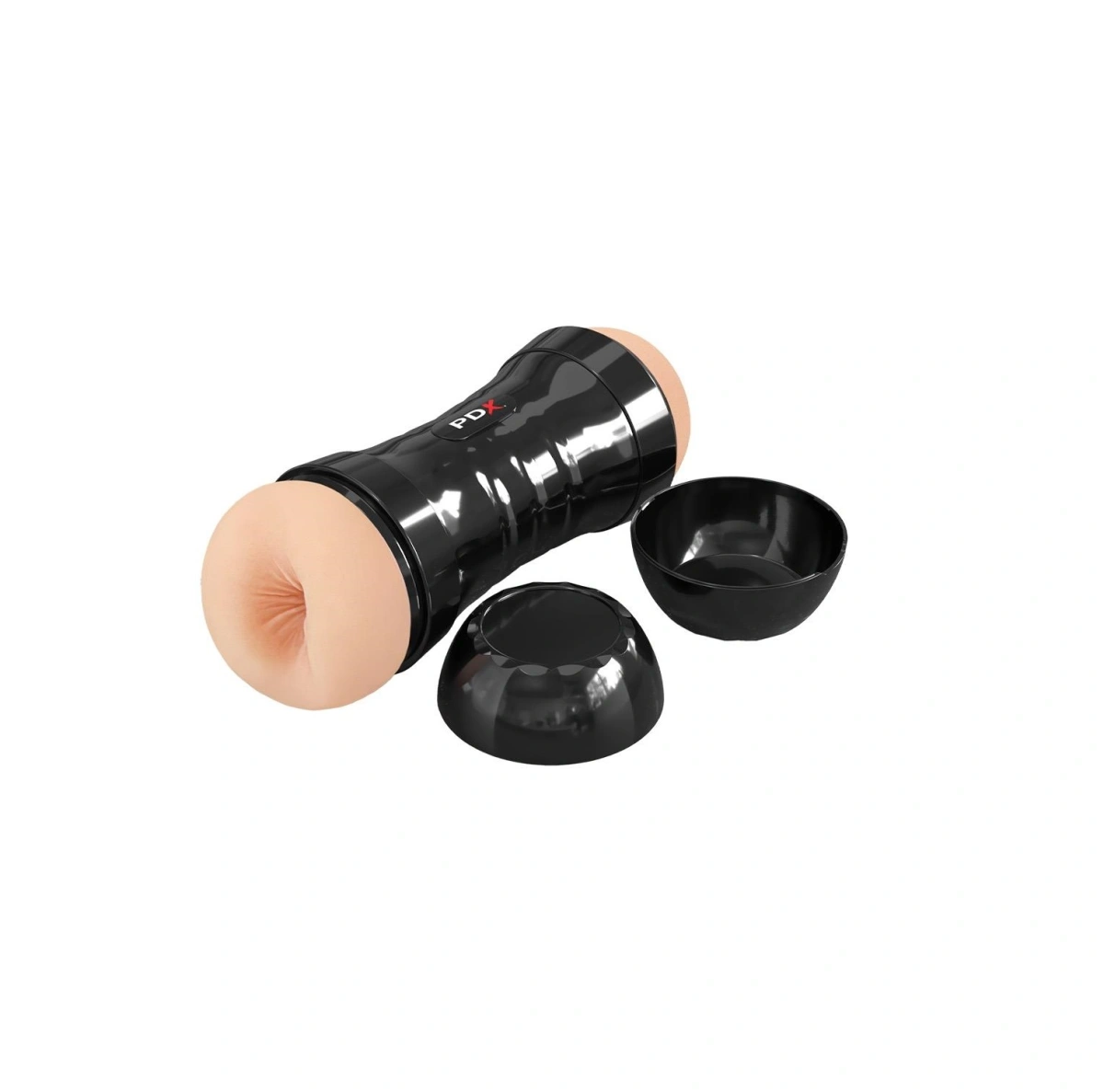 Masturbatoare - Masturator Dublu Vagin&Anus, Auto-Lubrifiant, Fanta Flesh, Natural, 23 cm, Erotic24.ro