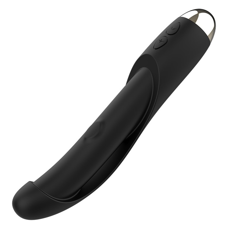 Vibratoare Clasice - Vibrator Twilight, Vibrating&Patting, 10+10 Moduri Stimulatoare, USB Magnetic, Silicon, Negru, 21 cm, Guilty Toys, Glamour, Erotic24.ro