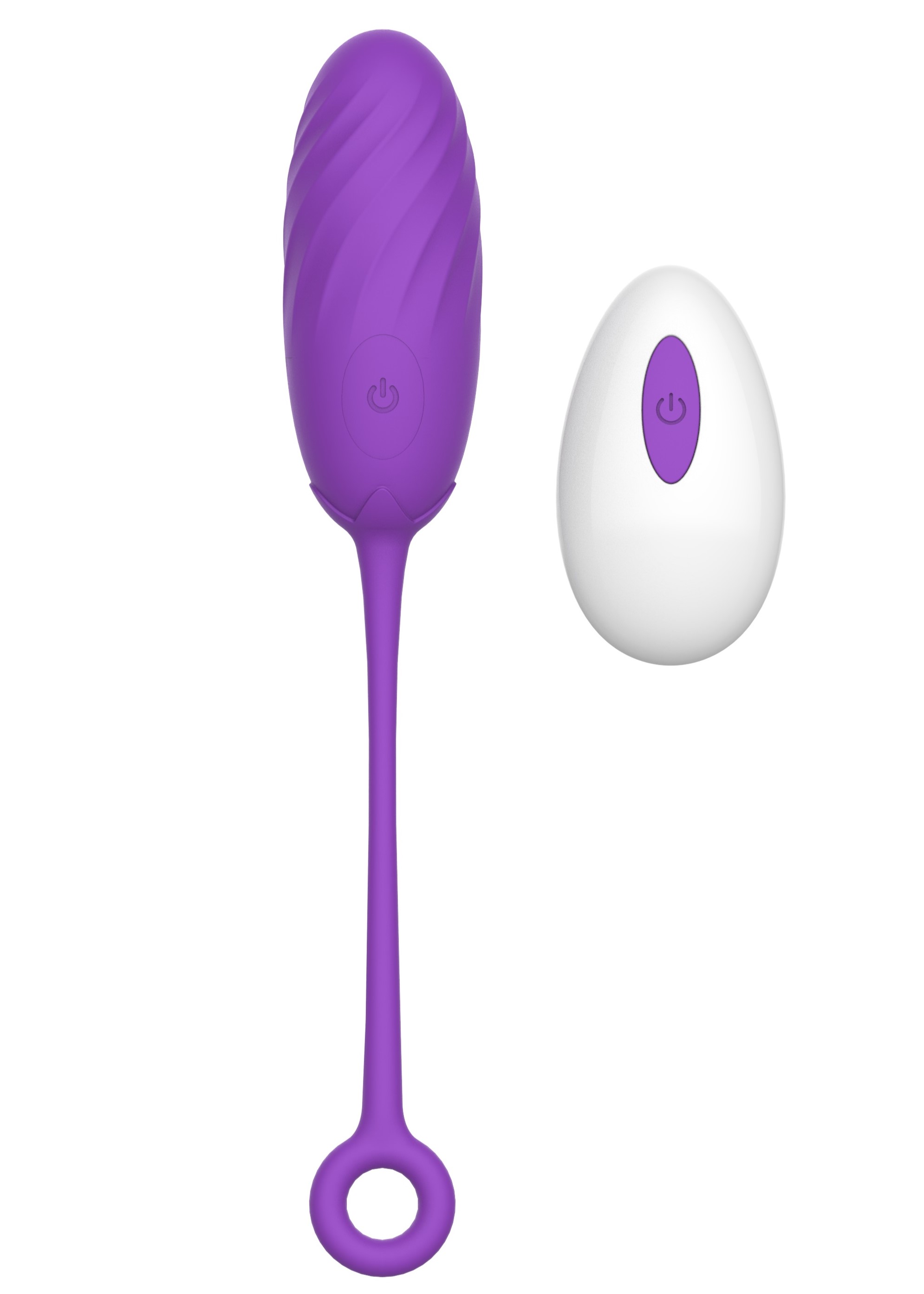 Oua Vibratoare - Ou Vibrator Pearl Love Egg, 10 Moduri Vibratii, Remote Control, Silicon, USB, Violet, 19.5 cm, Guilty Toys, Sexxify, Erotic24.ro