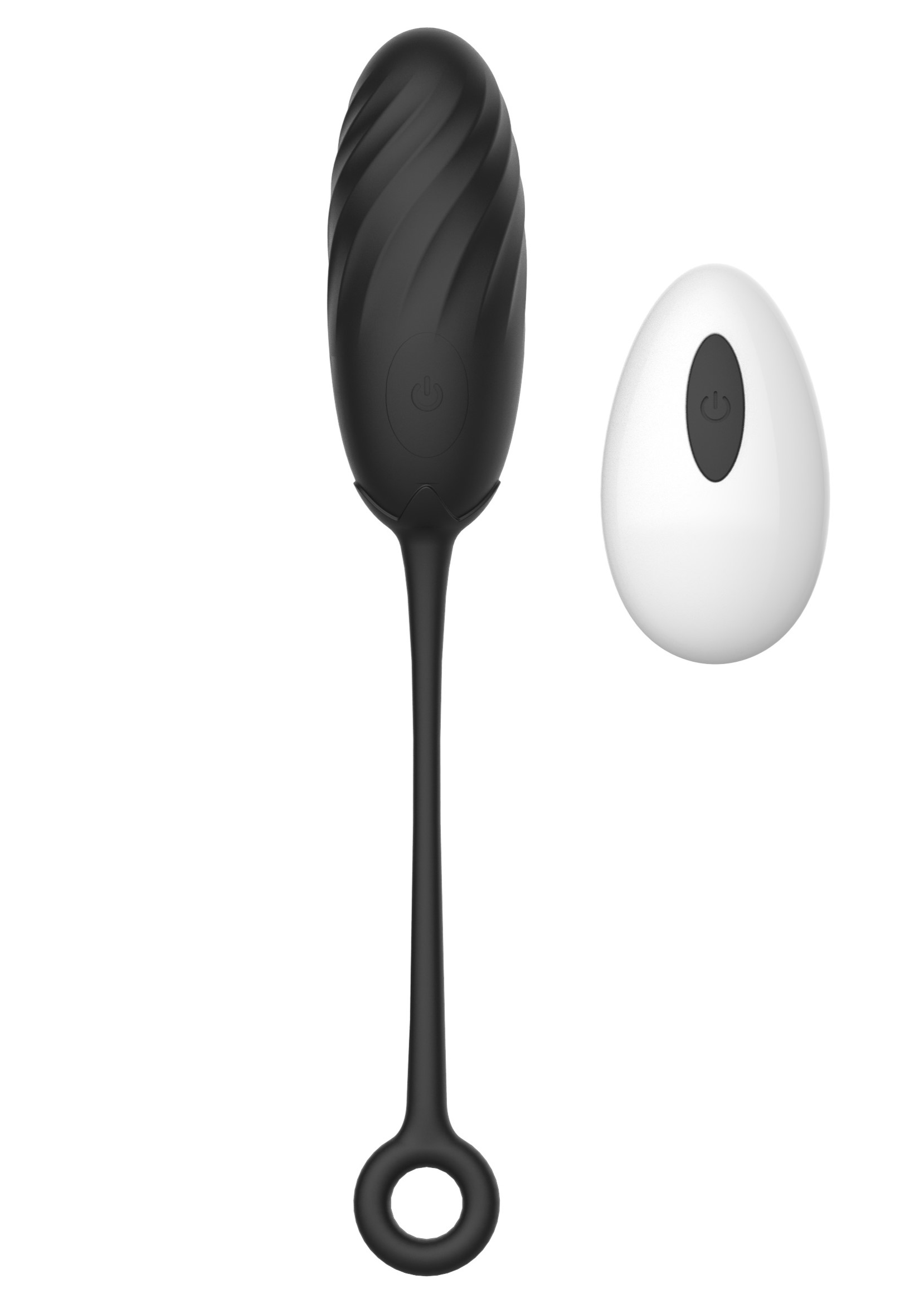 Oua Vibratoare - Ou Vibrator Pearl Love Egg, 10 Moduri Vibratii, Remote Control, Silicon, USB, Negru, 19.5 cm, Guilty Toys, Sexxify, Erotic24.ro