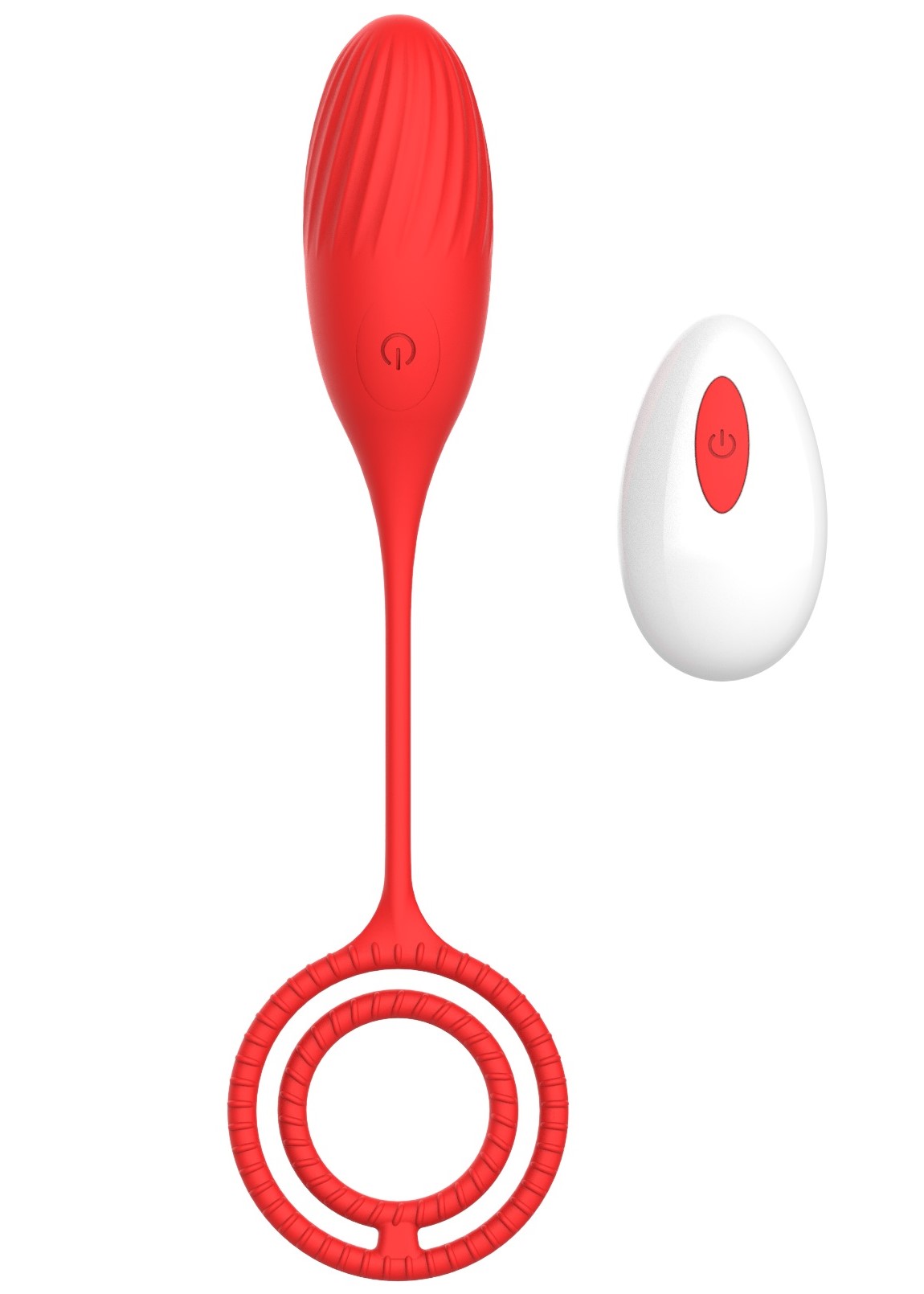 Vibratoare Anale - Ou Vibrator Elia Love Egg, 10 Moduri Vibratii, Remote Control, Silicon, USB, Rosu, 21.4 cm, Mokko Toys, Velvet Obsession, Erotic24.ro
