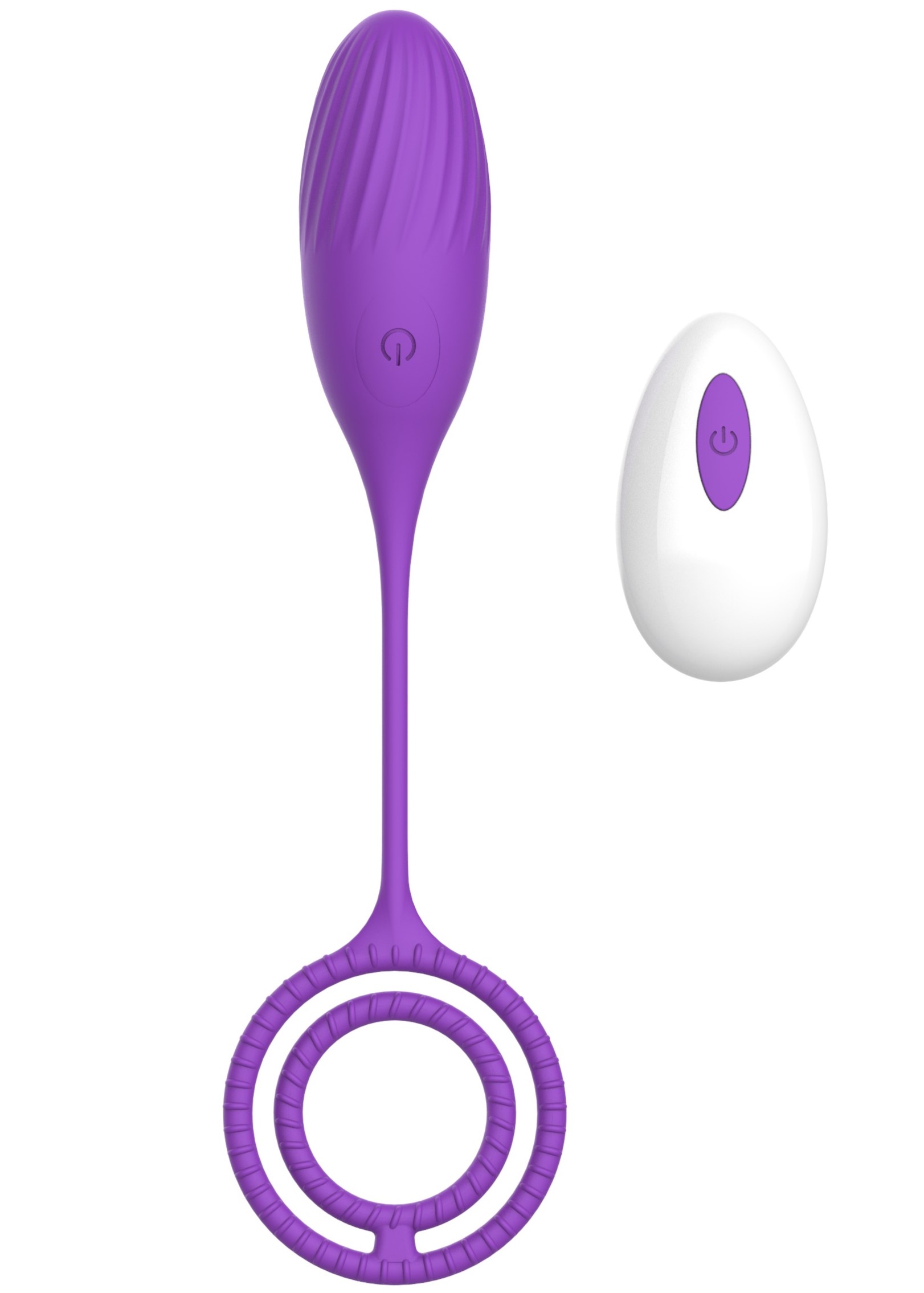 Vibratoare Anale - Ou Vibrator Elia Love Egg, 10 Moduri Vibratii, Remote Control, Silicon, USB, Violet, 21.4 cm, Mokko Toys, Velvet Obsession, Erotic24.ro