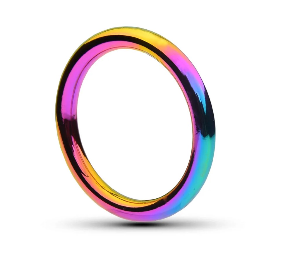 Inele Penis - Inel Penis Metalic Rainbow, Guilty Toys, Erotic24.ro