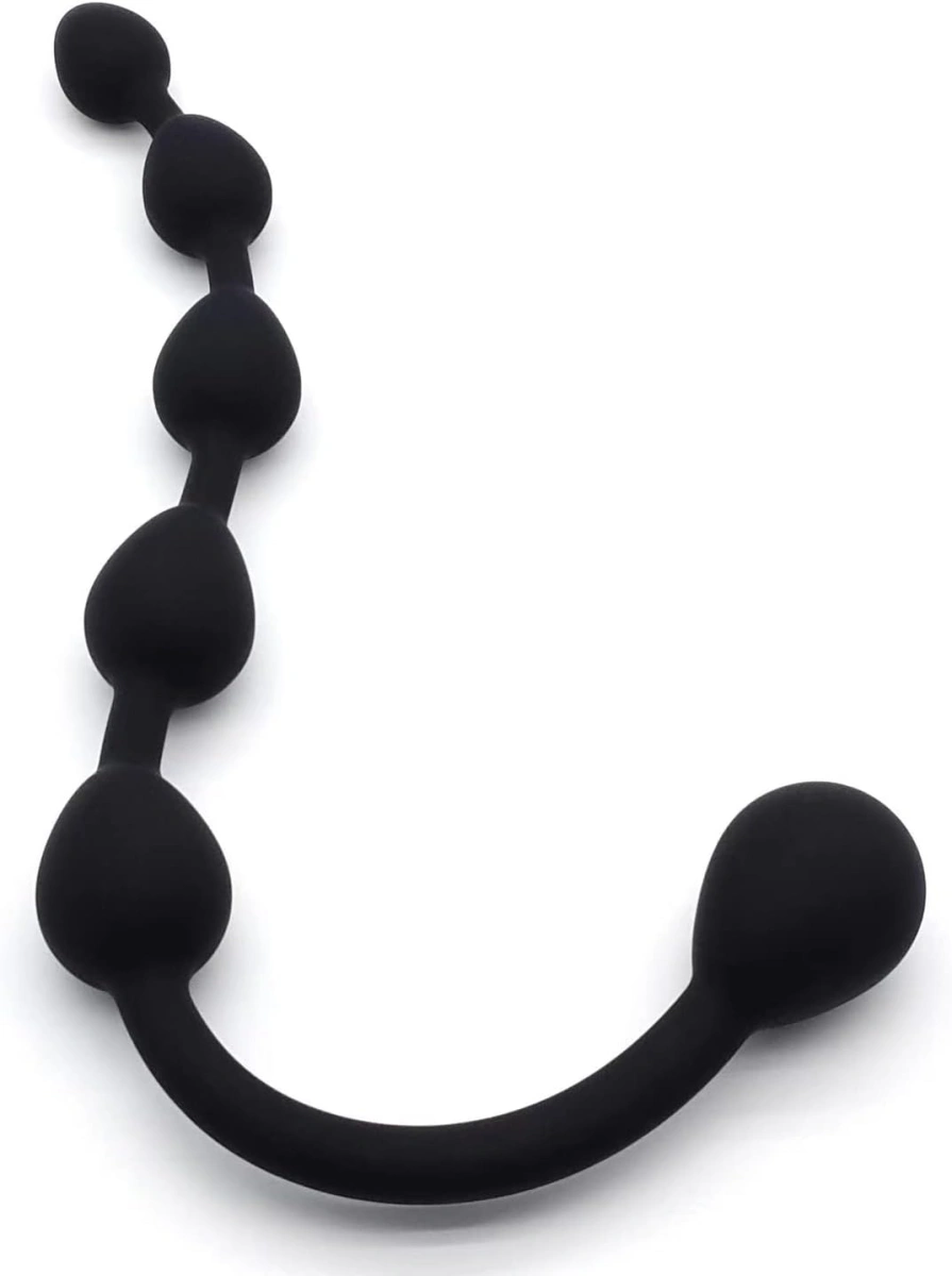 Bile Anale - Bile Anale Merra Anal Beads, Silicon, Negru, 29.5 cm, Guilty Toys, Backdoor Pleasure, Erotic24.ro