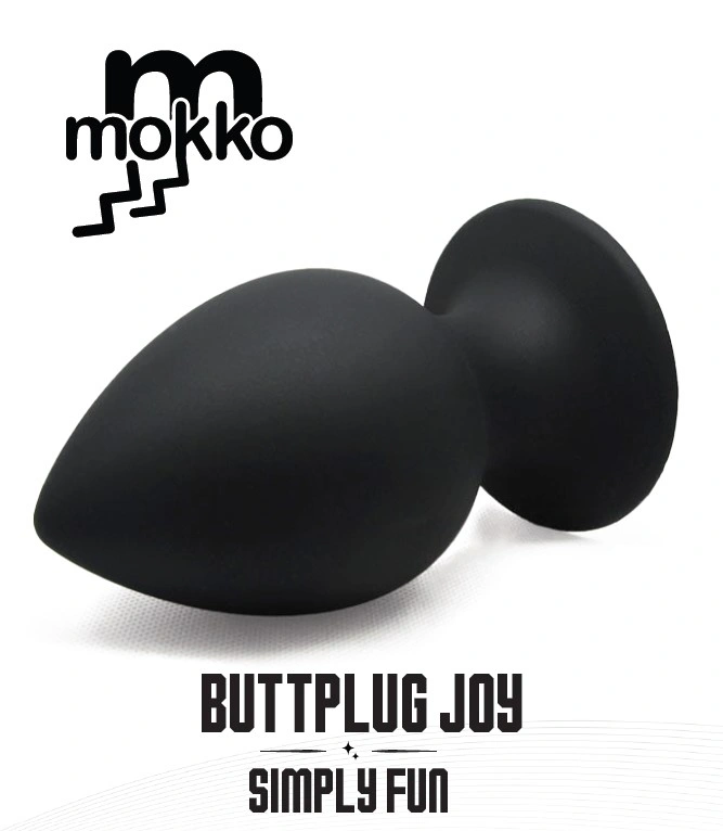 Dop Anal - Dop Anal Butplug Joy Medium, Silicon, Negru, 10 cm, Mokko Toys, Erotic24.ro
