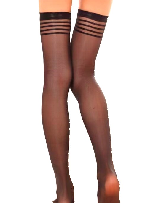 Ciorapi - Ciorapi Sexy Stripes, Coffee, S-L, Erotic24.ro