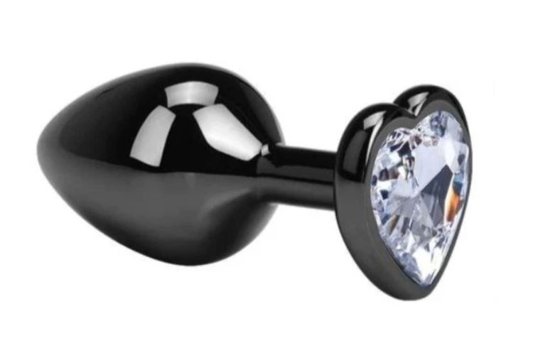 Dop Anal - Dop Anal Dark Anal Plug Small, Heart Shape, Transparent, Guilty Toys, Erotic24.ro