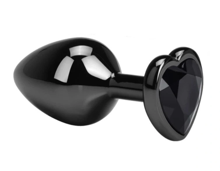 Dop Anal - Dop Anal Dark Anal Plug Large, Heart Shape, Negru, Guilty Toys, Erotic24.ro