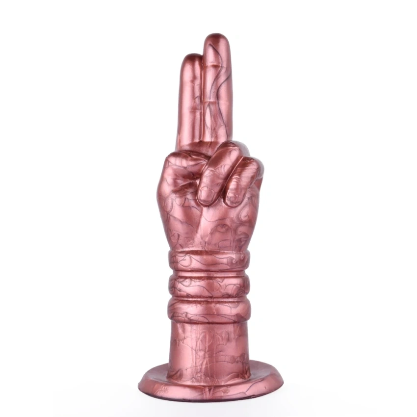 Dildo Anal - Dildo Fisting 2-Finger, Silicon Lichid, Aramiu, 19 cm, Erotic24.ro