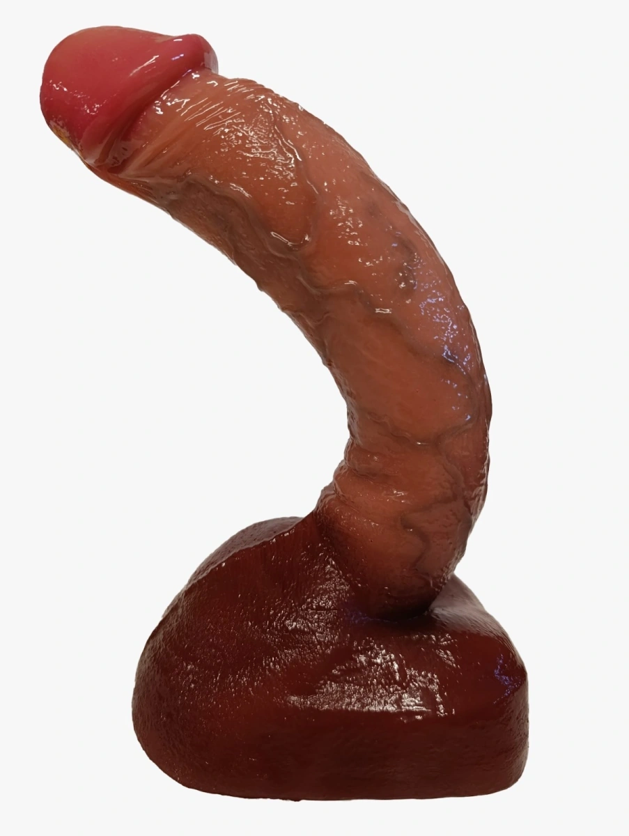 Dildo XXL - Dildo Realistic Great Max, Silicon Lichid, Maro, 27 cm, Erotic24.ro