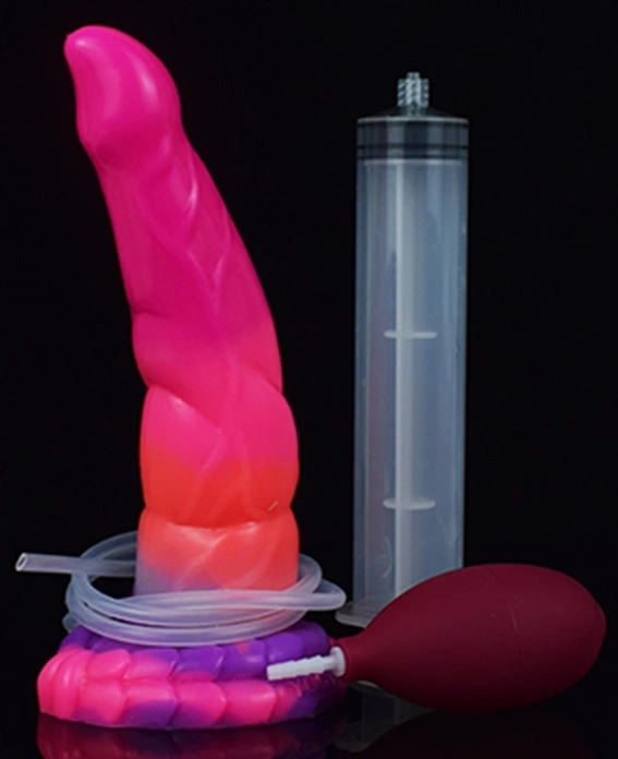 Dildo Anal - Dildo cu Ejaculare Luminous Cock, Silicon Lichid, Roz, 21 cm, Erotic24.ro