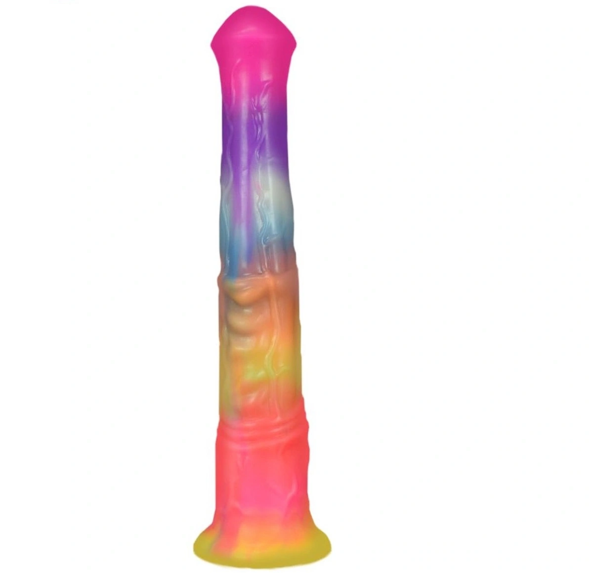 Dildo XXL - Dildo Luminous Horse Cock, Fosforescent, Silicon Lichid, 29 cm, Erotic24.ro