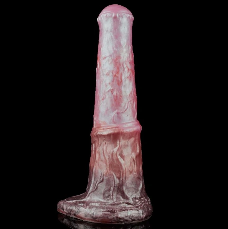Dildo XXL - Dildo Centaur, Silicon Lichid, Roz, 28 cm, Erotic24.ro