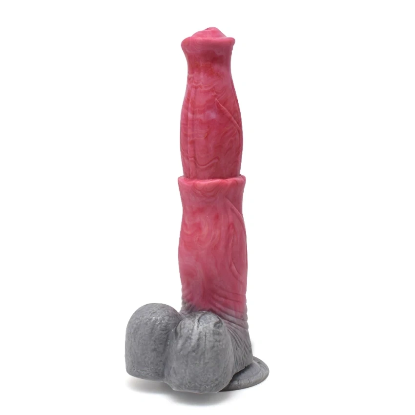 Dildo XXL - Dildo Chiron, Silicon Lichid, Roz, 25.5 cm, Erotic24.ro