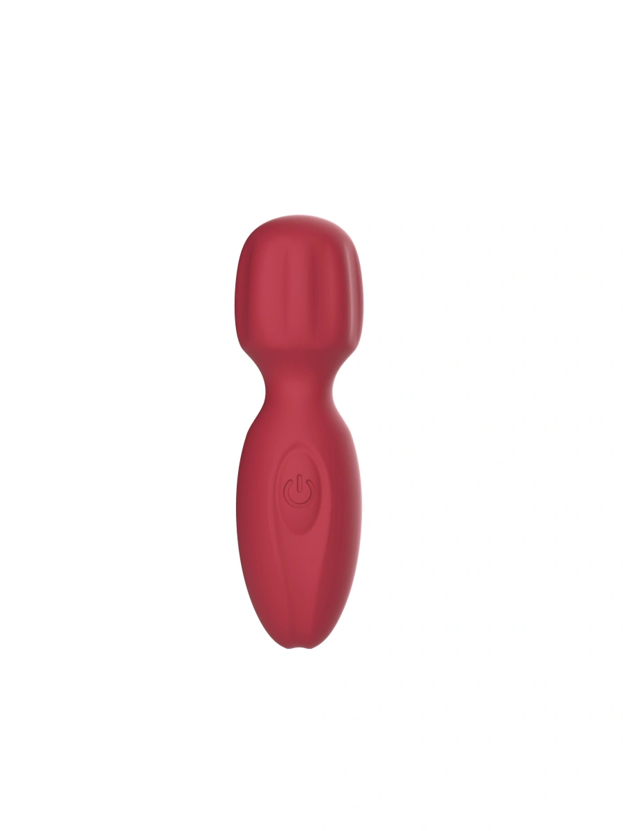 Vibratoare Clitoris - Vibrator Mini Wand Thrill, 10 Moduri Vibratii, Silicon Lichid, USB, Rosu, 11 cm, Passion Labs, Erotic24.ro