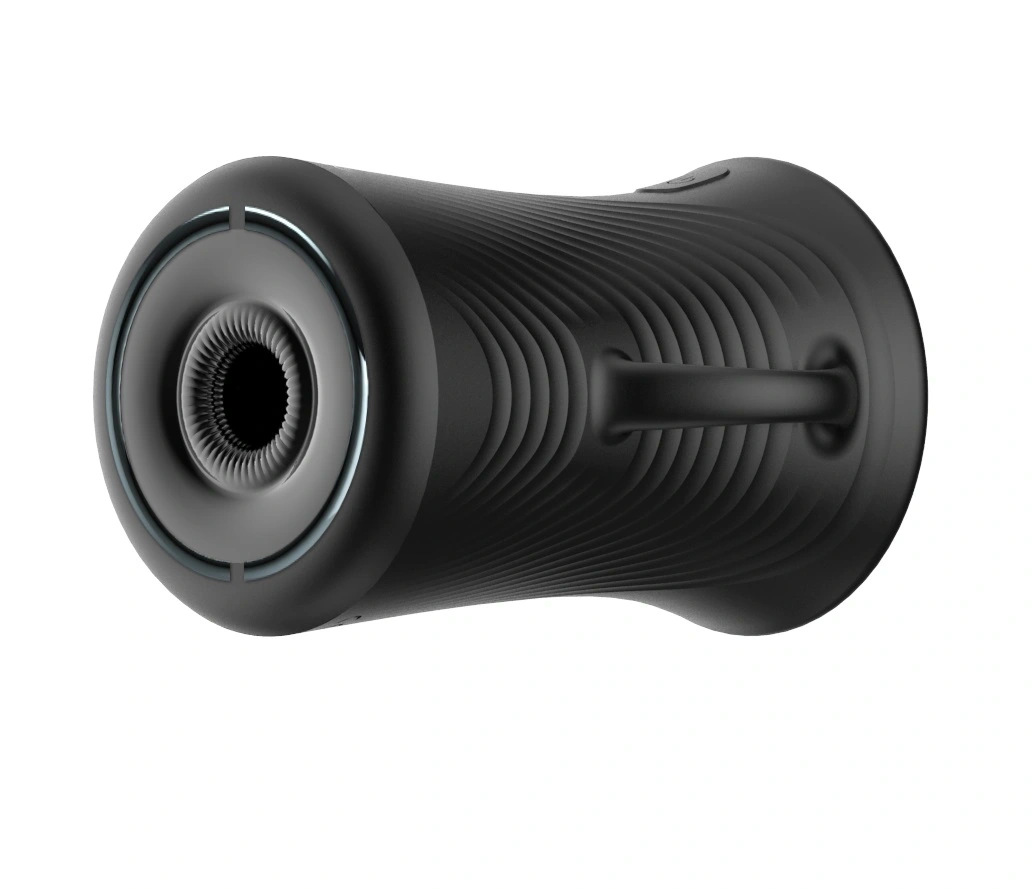 Masturbatoare - Masturbator Pulsator Barbati 3 Moduri Impingere , Silicon, USB, Negru, 13 cm, Passion Labs, Erotic24.ro