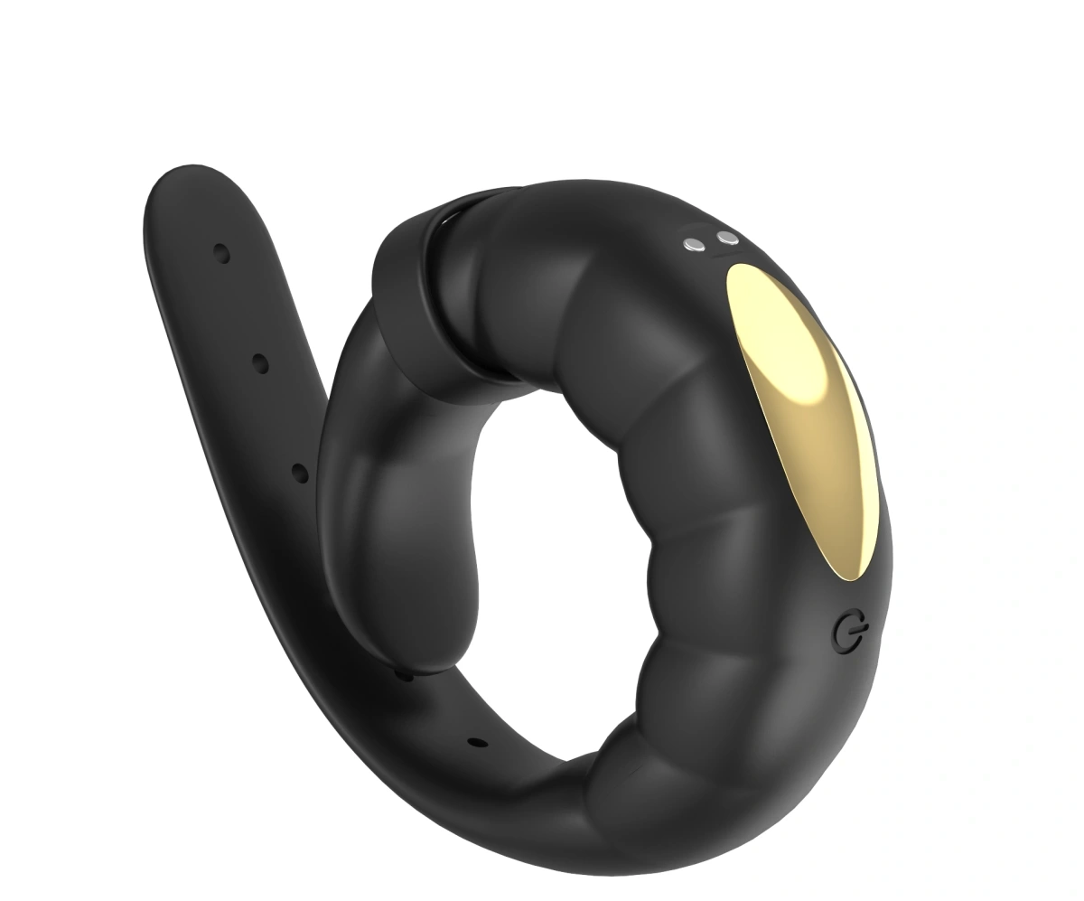 Inele Penis - Inel de Penis Reglabil cu 10 Moduri Vibratii, Silicon, USB Magnetic, Negru, Guilty Toys, Erotic24.ro