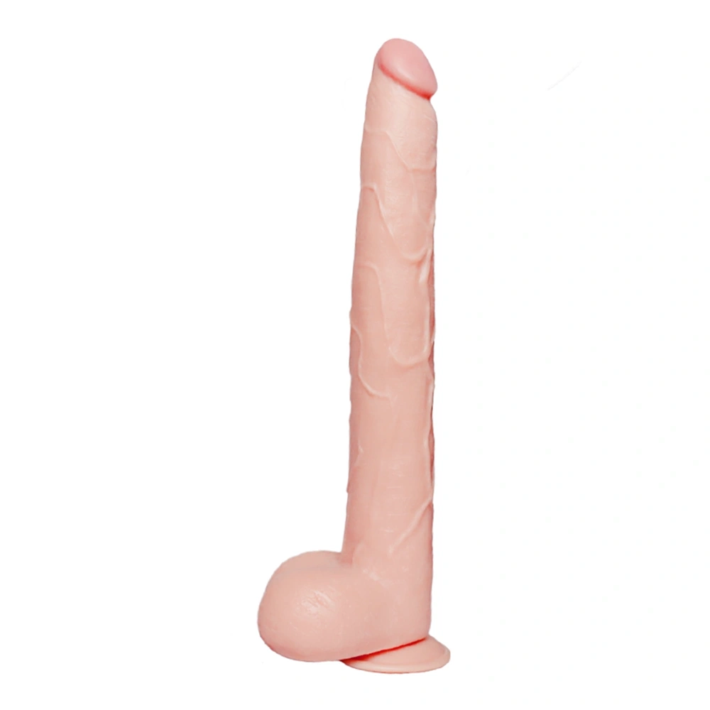 Dildo XXL - Dildo Realist Master cu Ventuza, PVC, Natural, 42 cm, Erotic24.ro