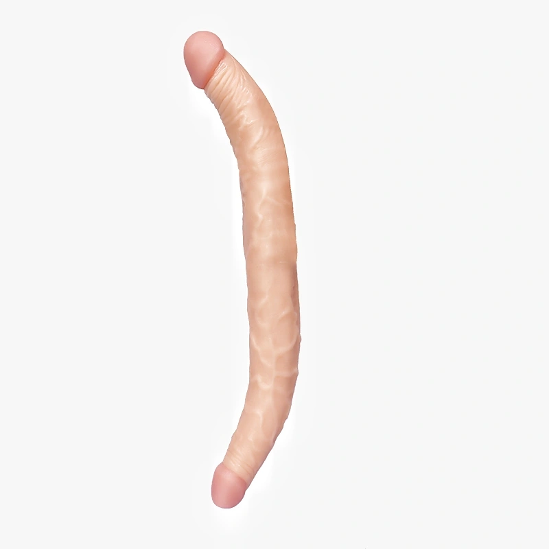 Dildo Dublu - Dildo Dublu Realist, PVC, Natural, 26 cm, Erotic24.ro